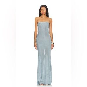 Ser.o.ya Narissa Metallic Knit Dress in Sky Blue